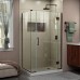 DreamLine Unidoor-X 40 1/2 in. W x 30 3/8 in. D x 72 in. H Frameless Hinged Shower Enclosure in Oil Rubbed Bronze - E12806530-06 - B07H6RRQCC